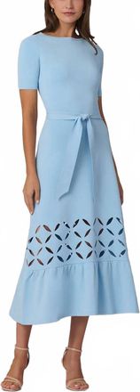 Shoshanna Pendelton Midi Dress In Light Blue