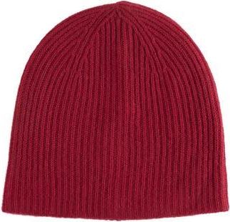 Amicale Cashmere Cashmere Double Layer Rib Knit Beanie in Maple at Nordstrom Rack