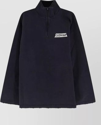 Balenciaga cotton sweatshirt high neck long sleeves