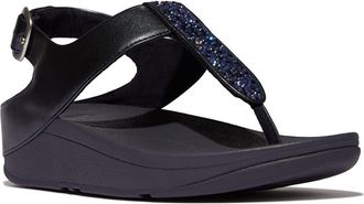 FitFlop Fino Crystal T-Strap Sandal in Midnight Navy at Nordstrom Rack, Size 10