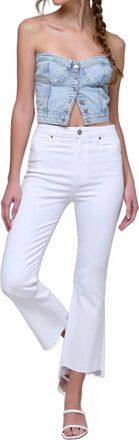 Hidden Jeans Womens Happi Crop Wide Leg Pants In White