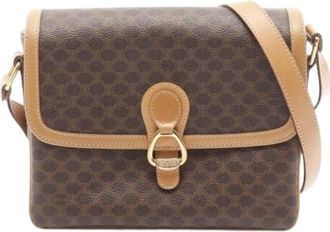 Celine Pre-owned Cross Body Bags, female, Brown, Size: ONE SIZE Pre-owned Canvas Cross Body Bag