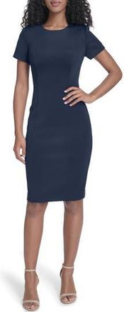 Calvin Klein Short Sleeve Sheath Dress in Indigo at Nordstrom Rack, Size 16