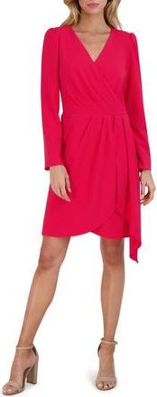 Julia Jordan Pleated Long Sleeve Dress in Cherry at Nordstrom Rack, Size 10