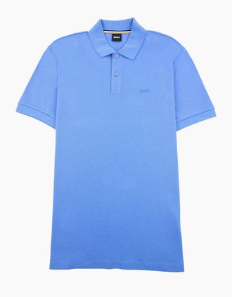 HUGO BOSS Mens Hugo Boss Pallas Embroidered Logo S/s Polo Blue 420 - Size: 44