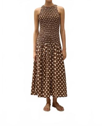 Faithfull The Brand Luisa A-Line Maxi Dress In Cioccolato Dot