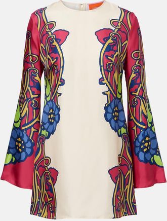 La DoubleJ Lemuria Placée silk satin minidress