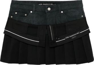 Andersson Bell Gonna con design patchwork - Nero