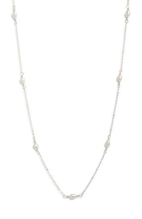 Set & Stones Madeline Freshwater Pearl Station Necklace in Silver at Nordstrom