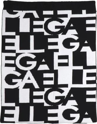 Ga&euml;lle Paris Fantasie Lettering Unisex Wit Jacquard - Dames - Wintersjaals - Veelkleurig - ONE Size - Polyester - Accessoires