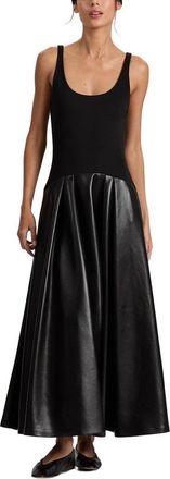 Alice & Olivia Alice + Olivia Adley U-Neck Drop Waist Midi Dress