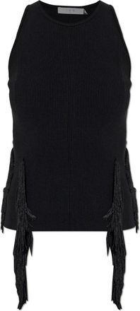 Iro Top Flocon - Dames - Tops zonder mouwen - Zwart - S - Katoen - Tops