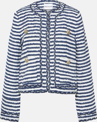 Rebecca Vallance Matteo striped boucle jacket