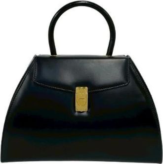 Loewe Pre-owned Handbags, female, Black, Size: ONE SIZE Pre-owned Calf Leather Handbag