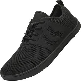 Generic Mens Wide Fit Trainers, Casual Sneakers Men Lightweight Walking Jogging Sport Shoes with Flat Sole Casual Lace Up Sneakers Fashion Solid Color Trainer