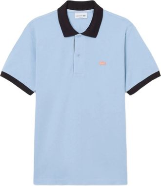 Lacoste Classic Fit Polo met Contrasterende Ribbels - Heren - Polos - Blauw - 3XL - Katoen - Tops