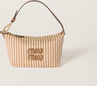 Miu Miu Jacquard fabric pouch with logo