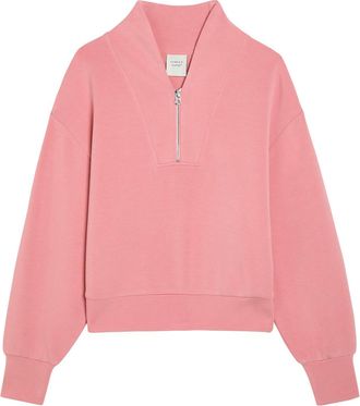 Varley Davidson Half-zip Stretch-jersey Sweatshirt - Light Pink - Xxs (UK4 / Xxs)