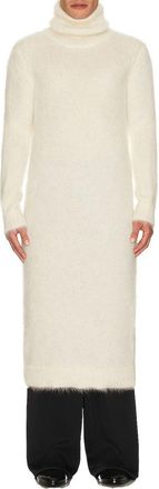 Saint Laurent Mens White Mohair Sweatshirt Clothing