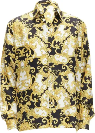 Versace renaissance barocco silk signature shirt