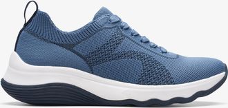 Clarks Circuit Tie Denim Blauw Gebreide Schoenen