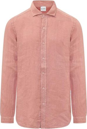 Sundek Linnen Overhemd - Heren - Casual Overhemden - Roze - XL - Linnen - Overhemden