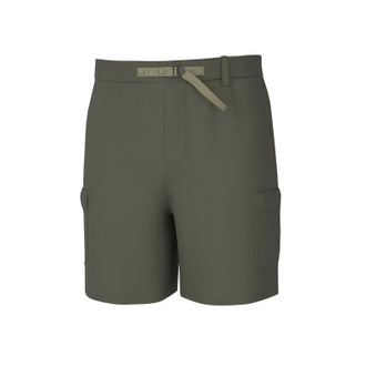 Huk Huk Creekbed Cargo Shorts Mens Gray Stretch Belted Waist Fishing DSGL1139