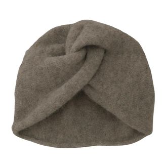 Lauren Manoogian Accessoires, Dames, Grijs, ONE Size, Alpaca Blend Muts met Gedraaide Voorkant