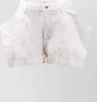 sacai cotton shorts stitching side and back pockets