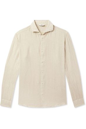 Altea Mercer Slim-Fit Garment-Dyed Linen Shirt