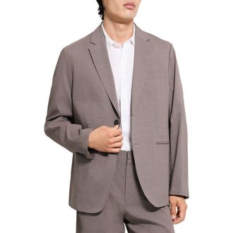 Theory Standard Linen Blend Suit Jacket in Morel at Nordstrom, Size 36 Regular