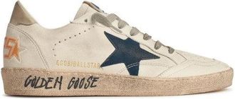 Golden Goose White Leather Ball-Star Sneakers