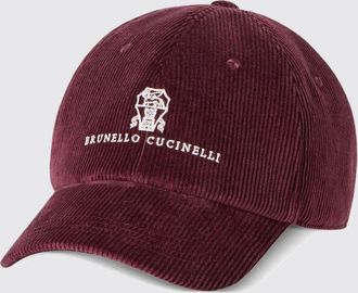 Brunello Cucinelli Cappello da baseball in velluto a coste di cotone e cashmere