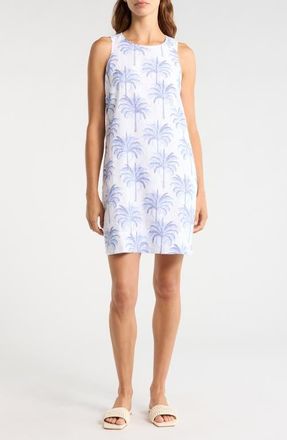 Tommy Bahama Palm Banks Sleeveless Linen Shift Minidress in Sanibel Blue at Nordstrom, Size X-Small