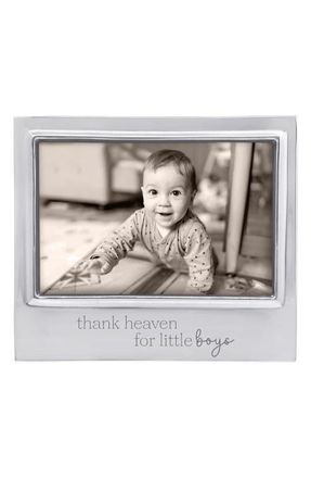 Mariposa Thank Heaven for Little Boys 4 x 6-Inch Picture Frame in Silver at Nordstrom