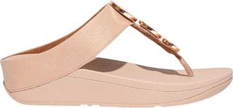 FitFlop Halo-sandalen met teenband en sleehak voor dames (Beige)