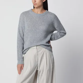 Lisa Yang Maglione Lova in cashmere e seta grigio