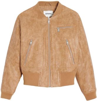 Apparis faux-leather bomber jacket - women - Artificial Leather - S - Brown