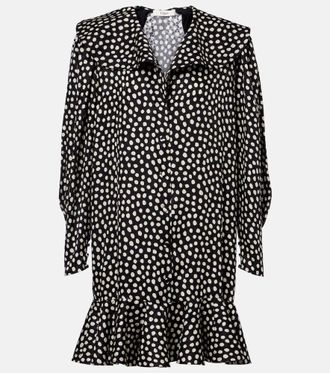 Chlo&eacute; Chlo&eacute; Polka-dot silk jacquard minidress