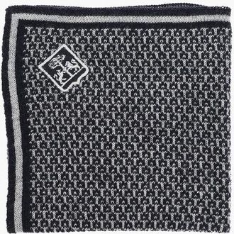 Corneliani Jacquard Motif Silk and Cashmere Pocket Square size Unica