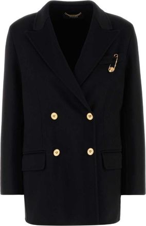 Versace Black Double Breasted Coat