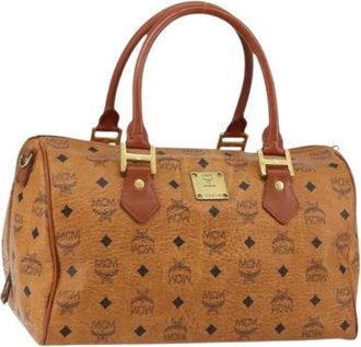 MCM Pre-owned Handbags, female, Brown, Size: ONE SIZE Pre-owned Boston Bag
