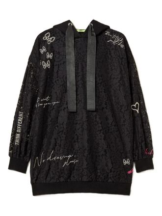 Twin-Set Felpa con cappuccio - Nero