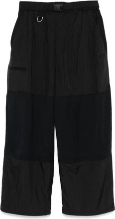 Yohji Yamamoto Broeken, Heren, Zwart, M, Katoen, Wijde Broek