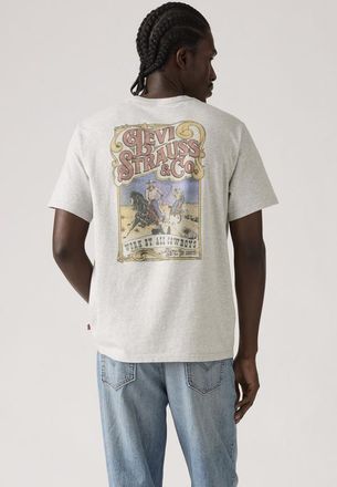 Levi's T-shirt stampata taglio comodo - Uomo - XL - Grigio / Worn By Cowboys Light Heather Grey