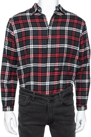 Dsquared2 Red & Grey Cotton Checked Flannel Shirt