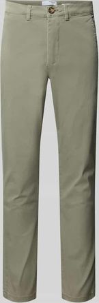Selected Slim Fit Chino aus Baumwoll-Mix Modell MILES in Khaki, Gr&ouml;&szlig;e 29/32