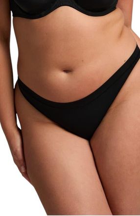 Hunkem&ouml;ller Mesh Thong in Caviar at Nordstrom, Size Medium