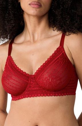 Etam Panama Underwire Minimizer Bra in Cardinal at Nordstrom, Size 40D