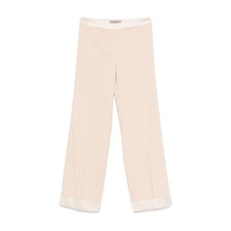 D.exterior Broeken, Dames, Beige, L, Leer, Pantalone
